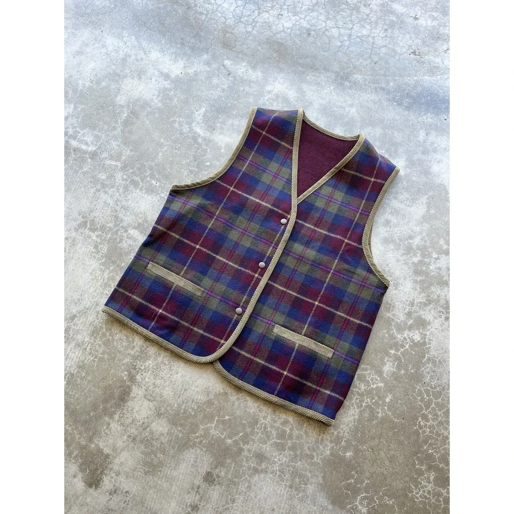 Vintage Pendleton Western Aztec Southwestern Wool Vest Size Large